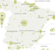 Birthplaces of all the players of the soccer spanish league