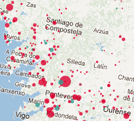 A decade of fires in Spain